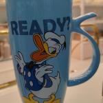 Elite Houseware Disney Donald Duck Blue Ceramic Mug with Lid