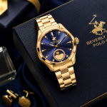Beverly Hills Polo Club Women'S Gold-Tone Moon Phase Watch MS Department Store Oman